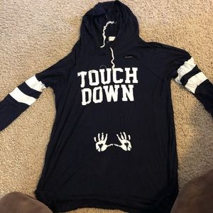 Maternity “Touchdown” hooded shirt